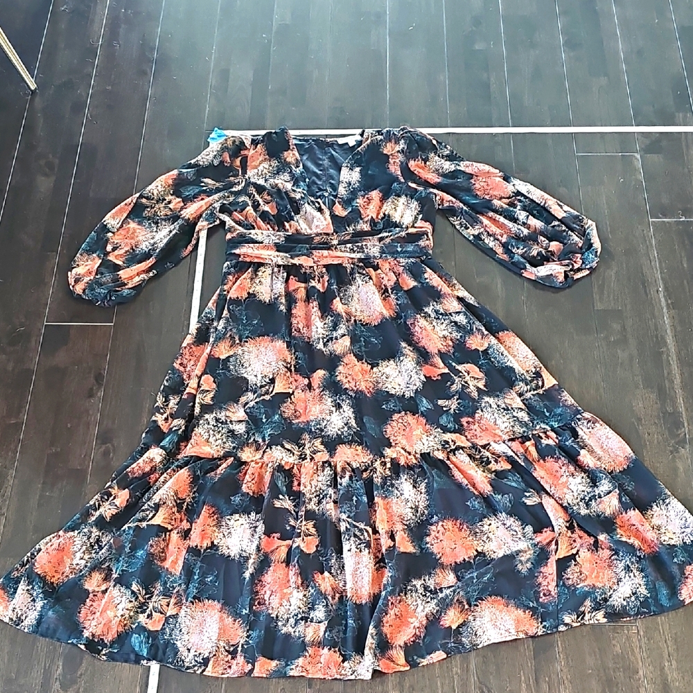 Floral Long Sleeve Maxi Dress